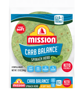Carb Balance Spinach Wraps